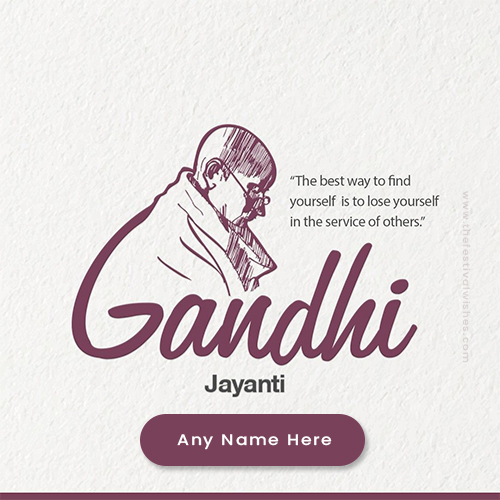 Happy Mahatma Gandhi Jayanti Wishes With Name Edit Online 3809