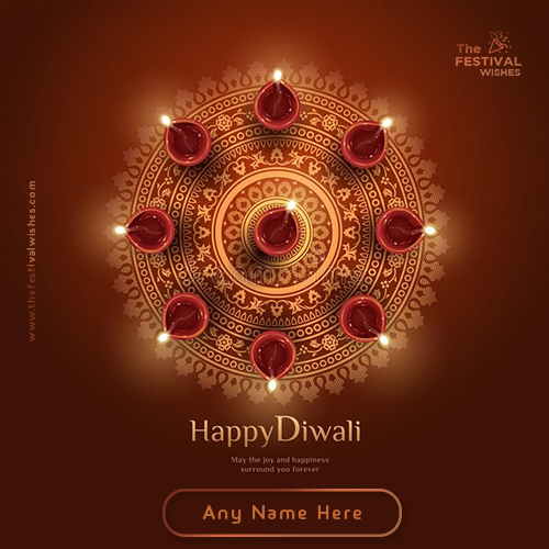 Happy Deepavali 2024 Card With Your Name Edit Online