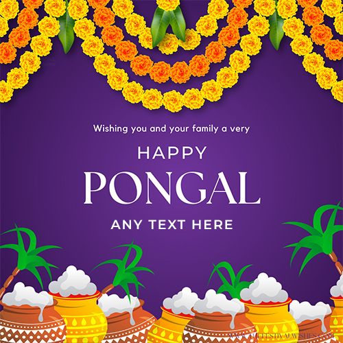 Happy Pongal 2023 Wishes Online Editing Name