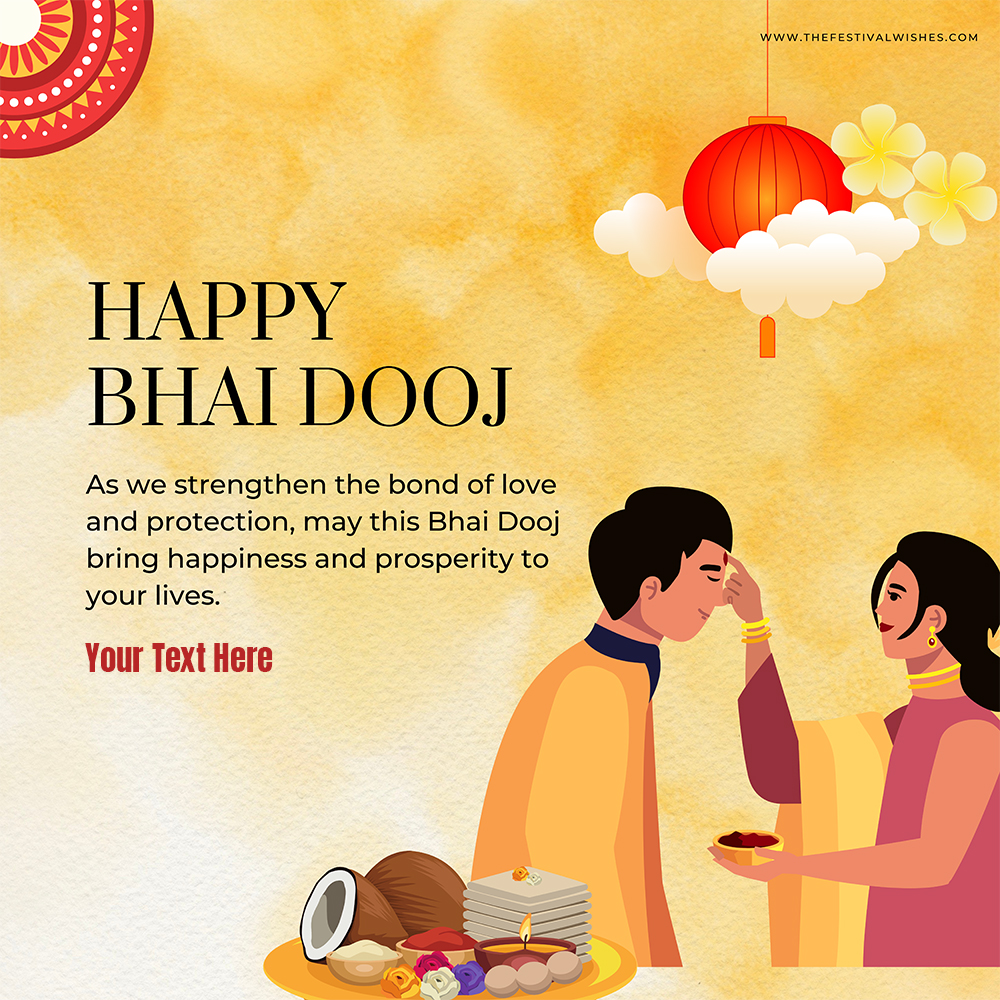 Special Wishes For You Bhai Dooj 2024 With Name In English