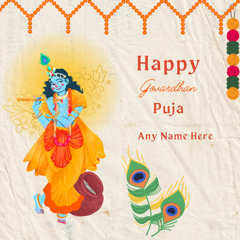 govardhan puja wishes images pictures pics and photo with name