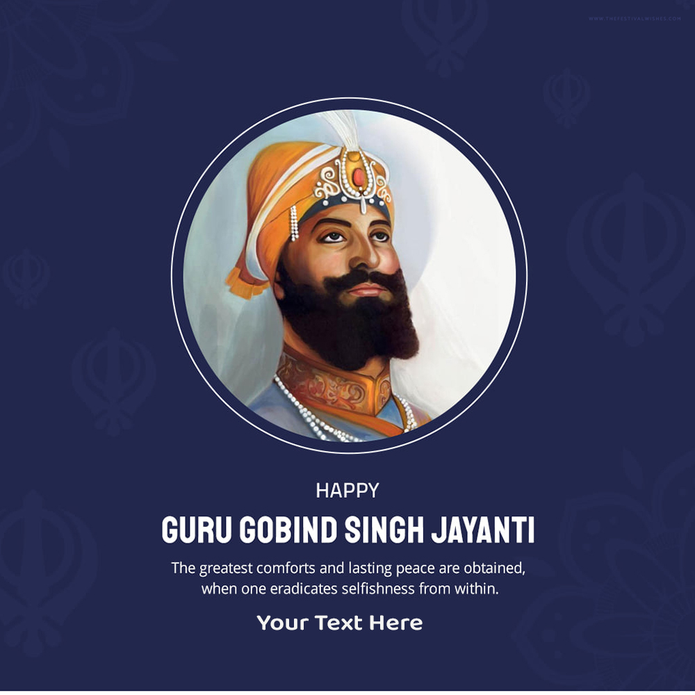 guru gobind singh jayanti wishes greeting card images pictures pics and ...