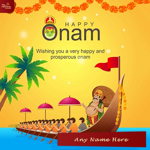 Happy Onam Festival wishes with name