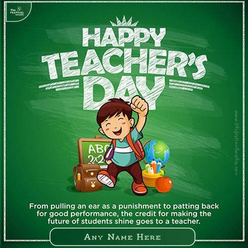 happy world teachers day Wishes With Name Editing | Teachers day Generator