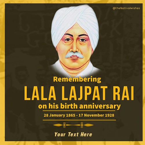 Lala Lajpat Rai Jayanti wishes with name