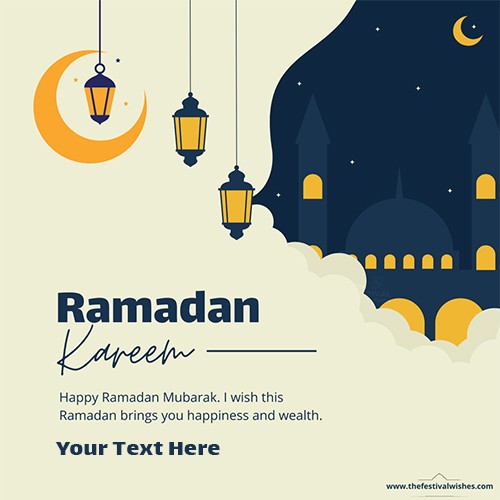 Happy Ramadan Mubarak Wishes Cards With Name Edit