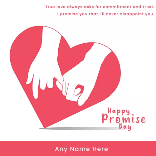 Happy Promise Day 2023 Card With GF and BF Name Edit
