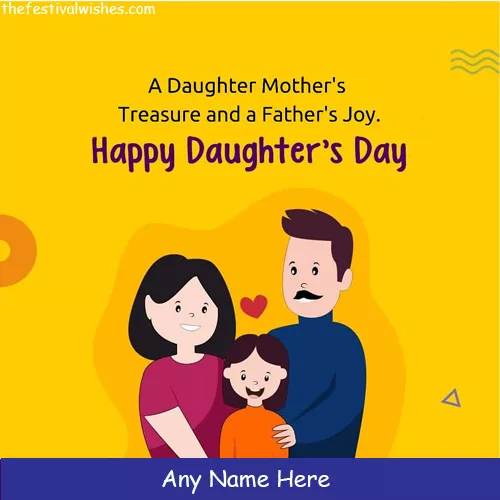 Happy National Daughters Day 2024 Picture With Name Download