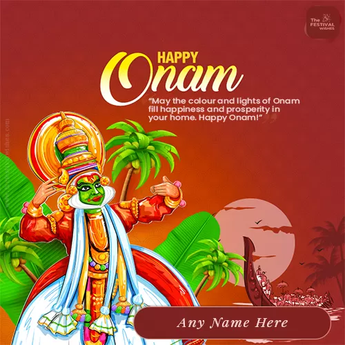 Happy Onam Festival wishes with name