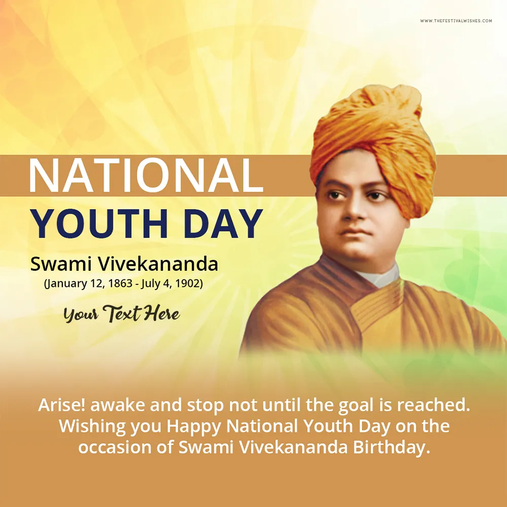 Swami Vivekananda National Youth Day Images With Name And Picture