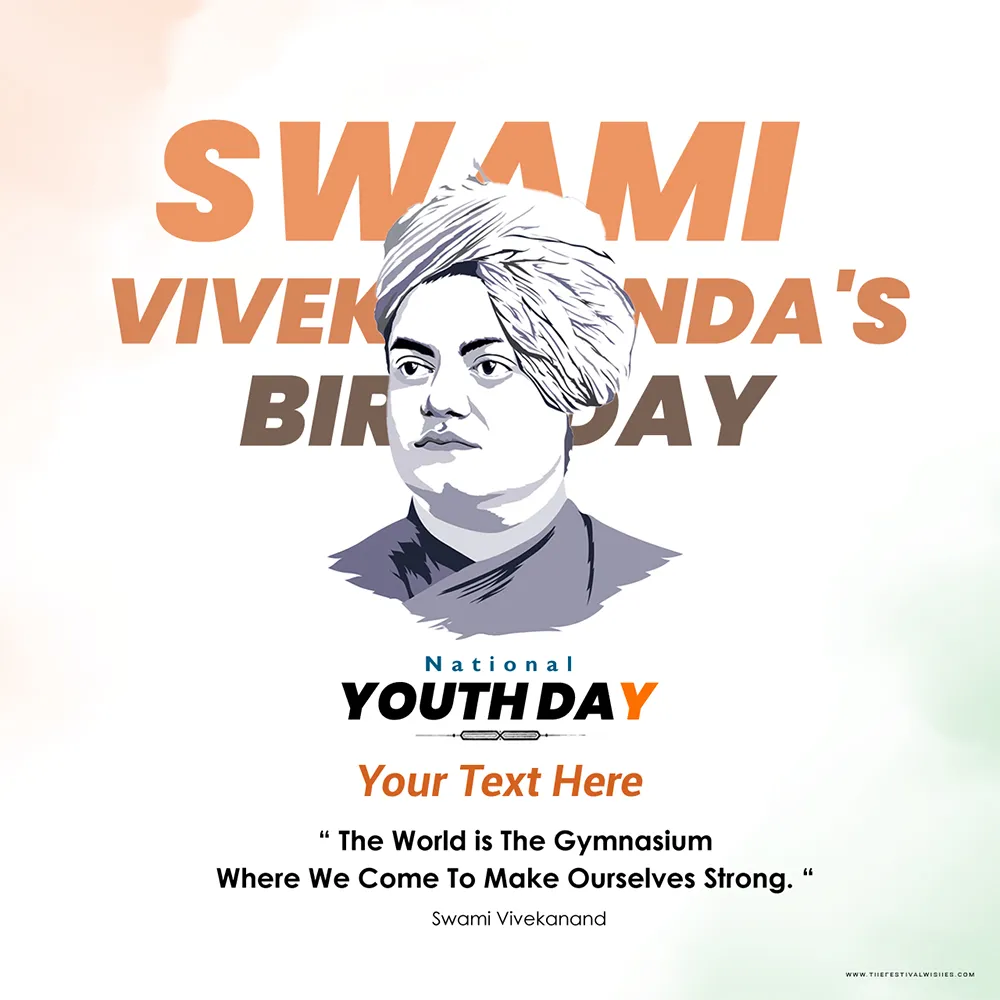 Happy Birthday Wishes To Swami Vivekananda Image With Name Download