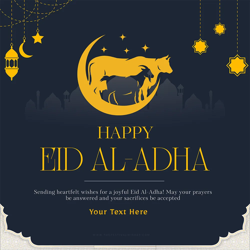 Create Eid Al Adha Mubarak Cards With Name Pics Edit