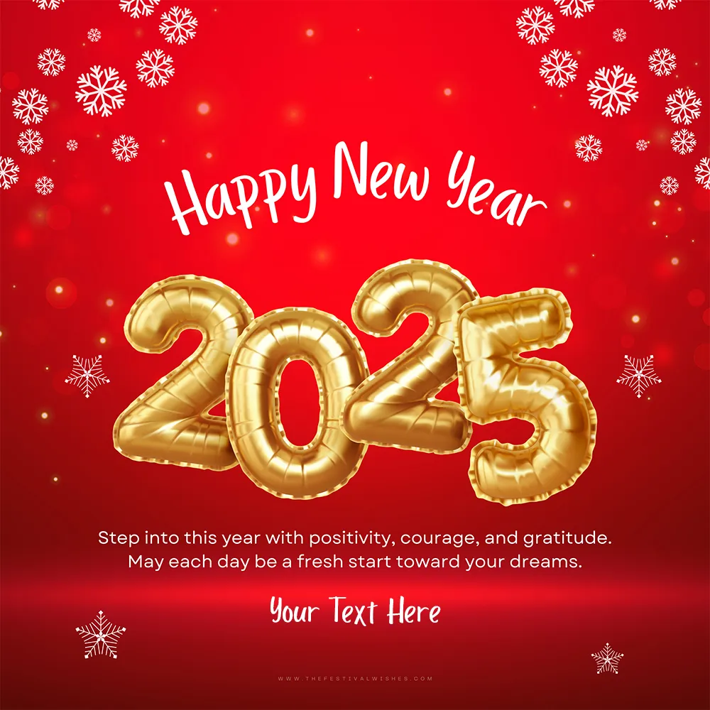 2025 Happy New Year Card With Name Design In 30 Second